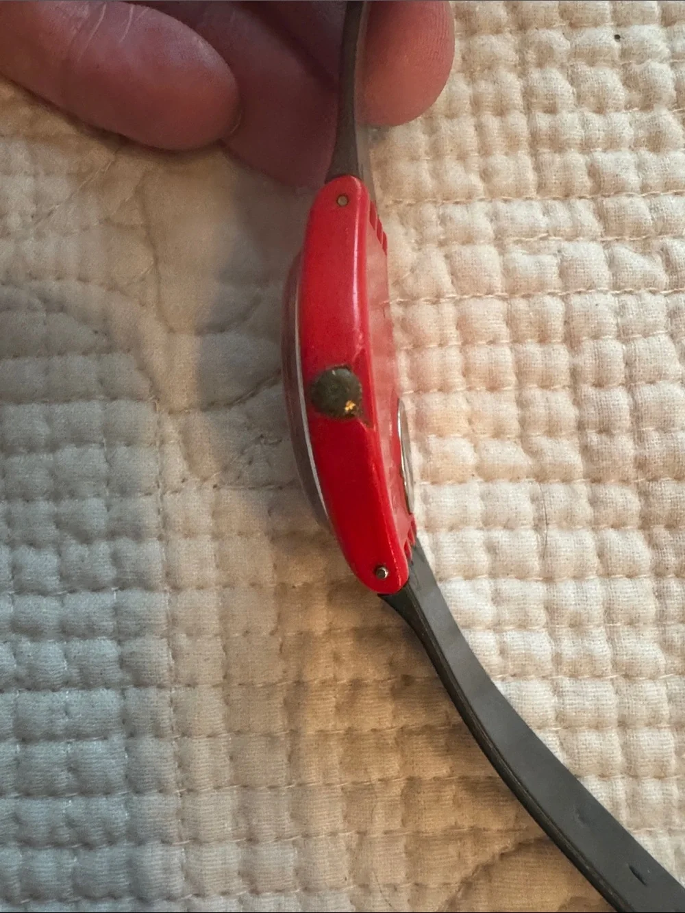 Swatch Watch CompuTech Compu Tech Red Bezel Grey Band 80’s